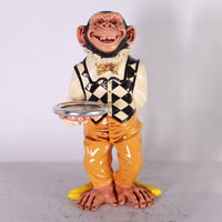 Small Monkey Butler Life Size Statue