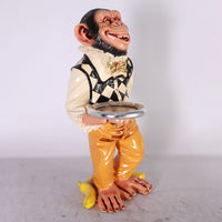 Small Monkey Butler Life Size Statue