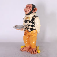 Small Monkey Butler Life Size Statue