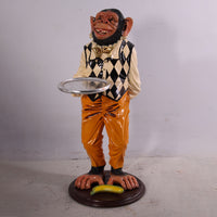 Large Monkey Butler Life Size Statue