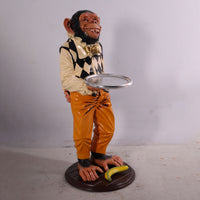 Large Monkey Butler Life Size Statue