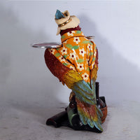 Large Parrot Butler Statue