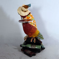 Large Parrot Butler Statue