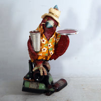 Large Parrot Butler Statue