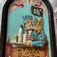 Pirate Wall Decor Rum Sign Statue