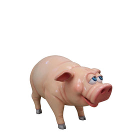 Comic Pig Standing Life Size Statue