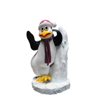 Comic Penguin On Iceberg Statue