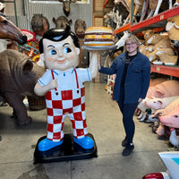 Boy Holding Hamburger Life Size Statue