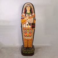 Tobacco Indian Cigar Store Cabinet Life Size Statue