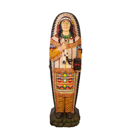 Tobacco Indian Cigar Store Cabinet Life Size Statue