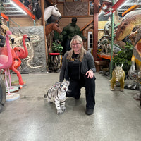 Standing Siberian Tiger Cub Life Size Statue