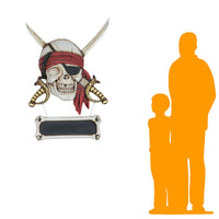 Pirate Skull Sword Sign Statue