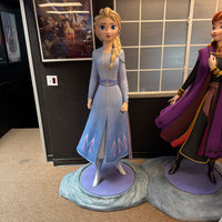 Frozen II Anna, Elsa, and Olaf Set of 3 Life Size Pre-Owned Statues