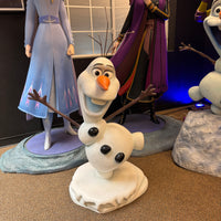 Frozen II Anna, Elsa, and Olaf Set of 3 Life Size Pre-Owned Statues