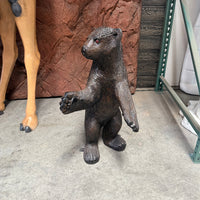 Baby Grizzly Bear Life Size Statue