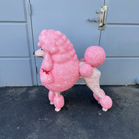 Pink French Poodle Life Size Statue