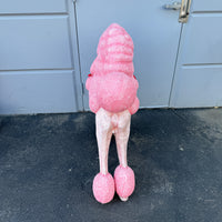 Pink French Poodle Life Size Statue