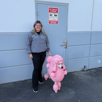 Pink French Poodle Life Size Statue