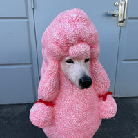 Pink French Poodle Life Size Statue