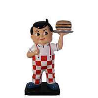 Boy Holding Hamburger Life Size Statue