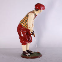 Golfer Aiming Small Statue