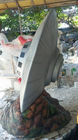 Crashed Alien Space Ship UFO 6ft Statue