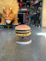 Double Cheeseburger On Stand Over Sized Statue