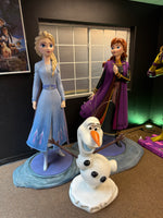 Frozen II Anna, Elsa, and Olaf Set of 3 Life Size Pre-Owned Statues