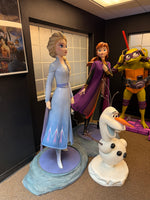 Frozen II Anna, Elsa, and Olaf Set of 3 Life Size Pre-Owned Statues