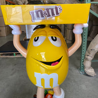 Yellow M&M Candy Cart Statue - LM Treasures 