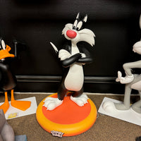 Looney Tunes Sylvester The Cat On Base Life Size Statue