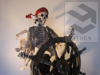 Jolly Roger Skeleton Pirate Life Size Custom Statue 1:1