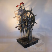 Jolly Roger Skeleton Pirate Life Size Custom Statue 1:1