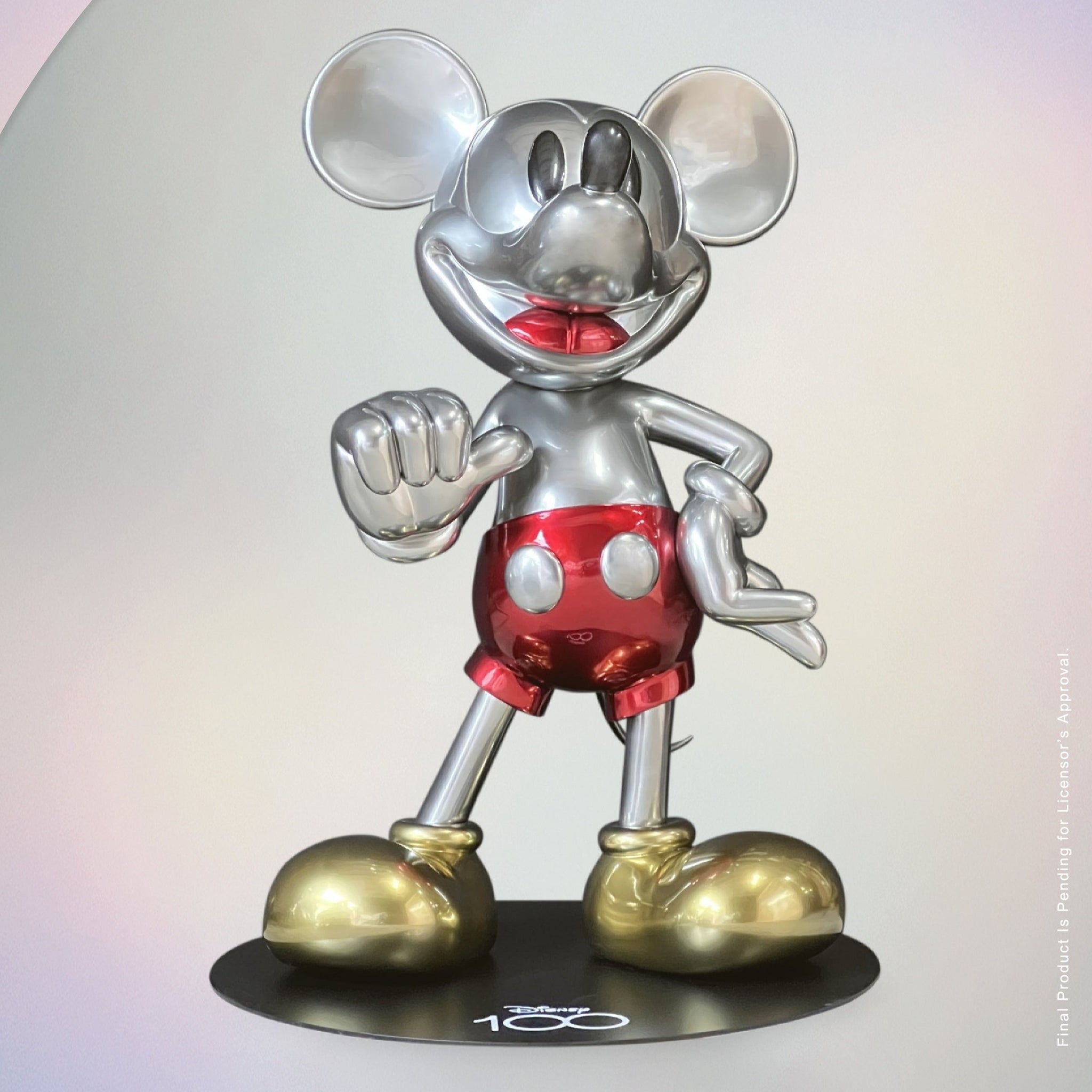 Disney 100th Anniversary Platinum Mickey Mouse Life Size Statue