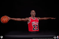 Michael Jordan Wing Span Bust in Red Life Size Statue