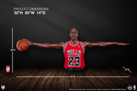 Michael Jordan Wing Span Bust in Red Life Size Statue