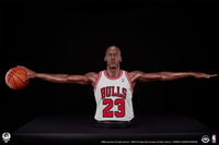 Michael Jordan Wing Span Bust in White Life Size Statue