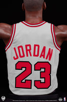 Michael Jordan Wing Span Bust in White Life Size Statue