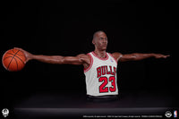 Michael Jordan Wing Span Bust in White Life Size Statue