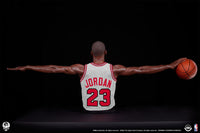 Michael Jordan Wing Span Bust in White Life Size Statue