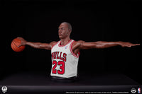 Michael Jordan Wing Span Bust in White Life Size Statue