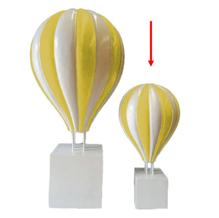 Medium Yellow Hot Air Balloon Over Sized Statue - LM Treasures 