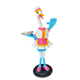 Pre-Owned Mother Goose Bird Stork Statue