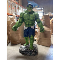 Angry Green Man Standing Superhero Life Size Statue