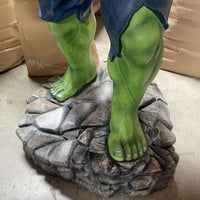 Angry Green Man Standing Superhero Life Size Statue