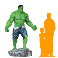 Angry Green Man Standing Superhero Life Size Statue