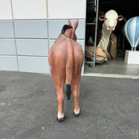 Brown Donkey Life Size Statue - LM Treasures 
