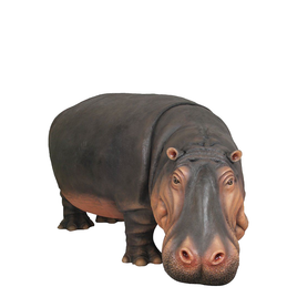 Realistic Hippopotamus Life Size Statue