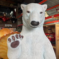 Polar Bear Chair Photo Op Statue