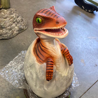 Raptor Dinosaur Hatching Life Size Statue - LM Treasures 